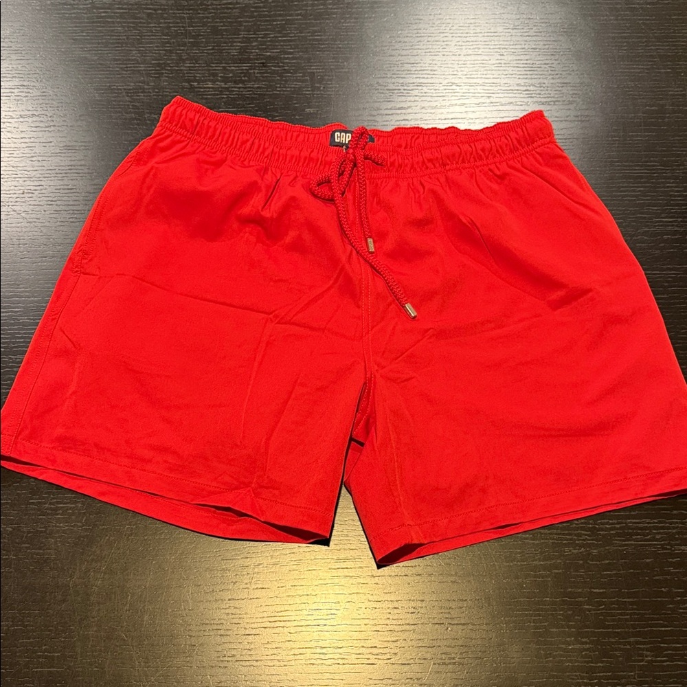 Capalle Men's Vibrant Red Swim Trunks